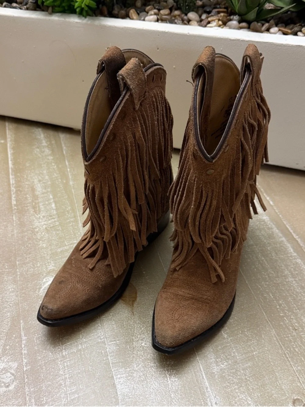 Smoky Mountain Boots Size 13.5 Girls Fringe Suede Western Boots